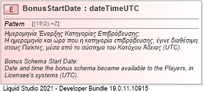 XSD Diagram of BonusStartDate