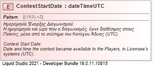 XSD Diagram of ContestStartDate