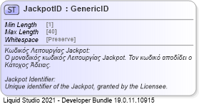 XSD Diagram of JackpotID