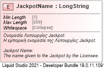 XSD Diagram of JackpotName