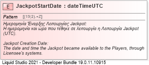 XSD Diagram of JackpotStartDate